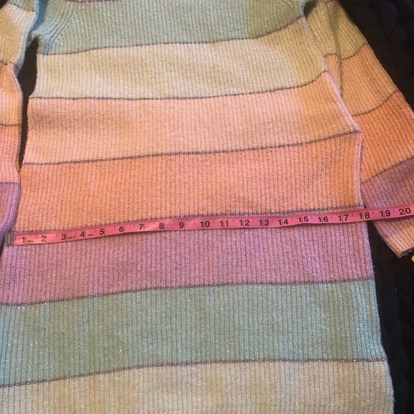 Pastel stripe shimmer sweater size XS or Small - Picture 10 of 13